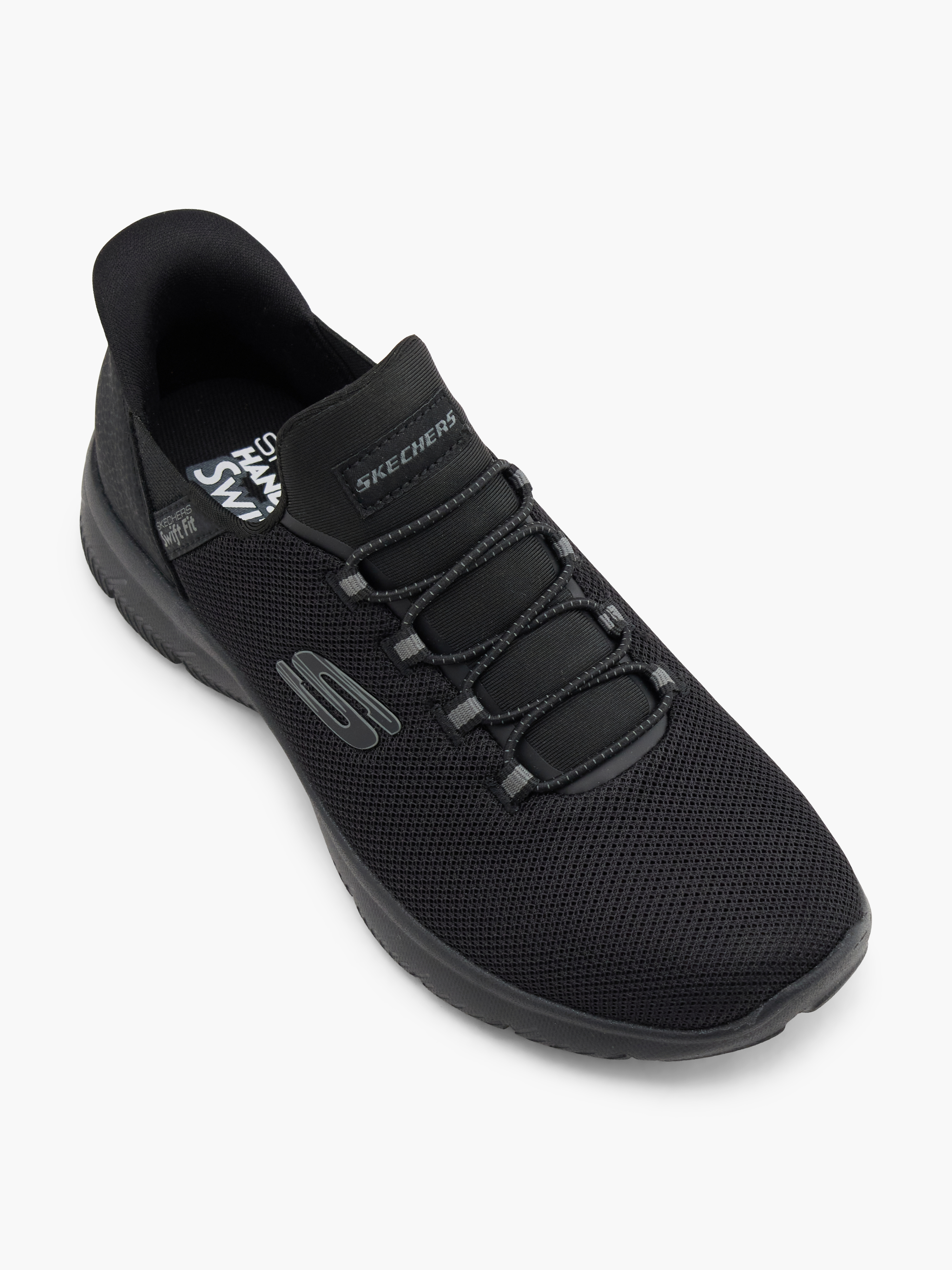 Skechers PURE GENIUS SWIFT FIT Slip-Ons – Schwarz