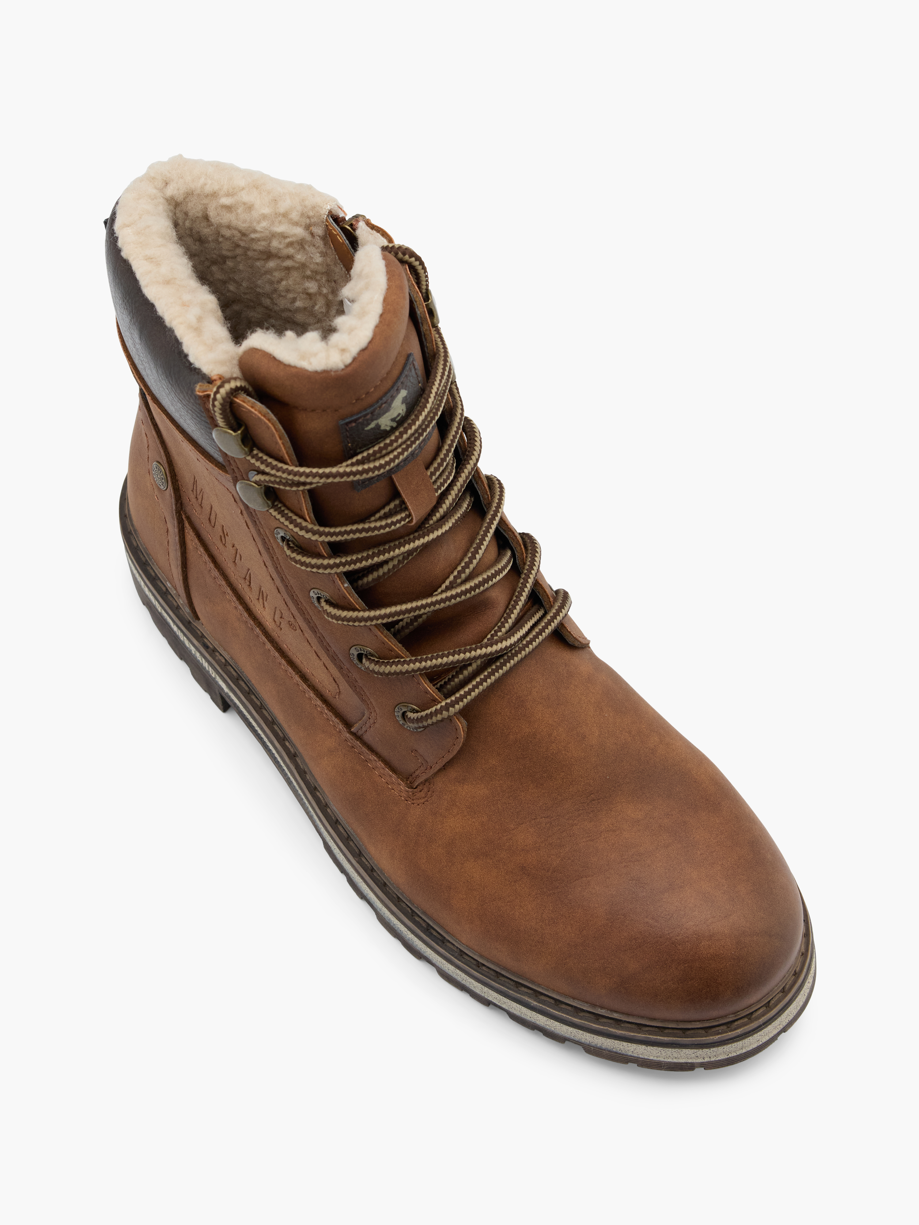 MUSTANG Schnürboots – Cognac
