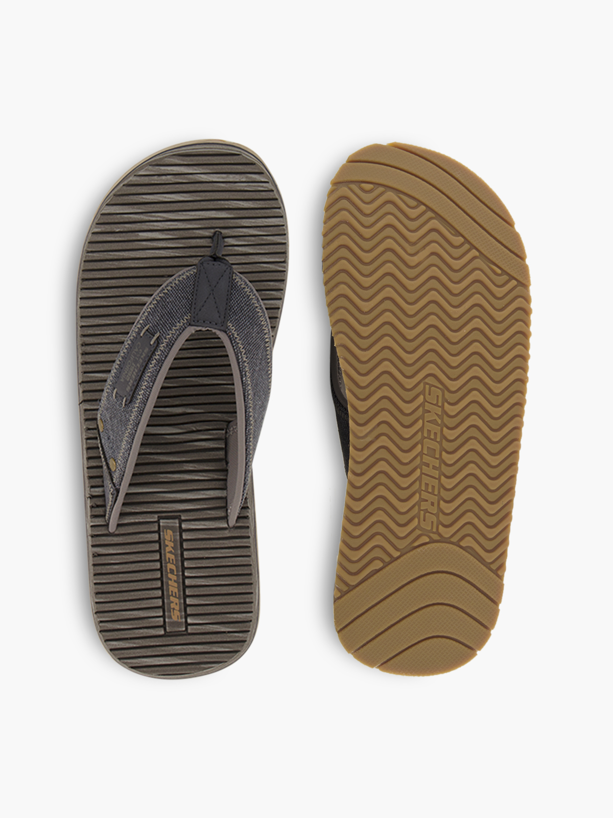 Skechers Pantoletten-Zehentrenner – Blau