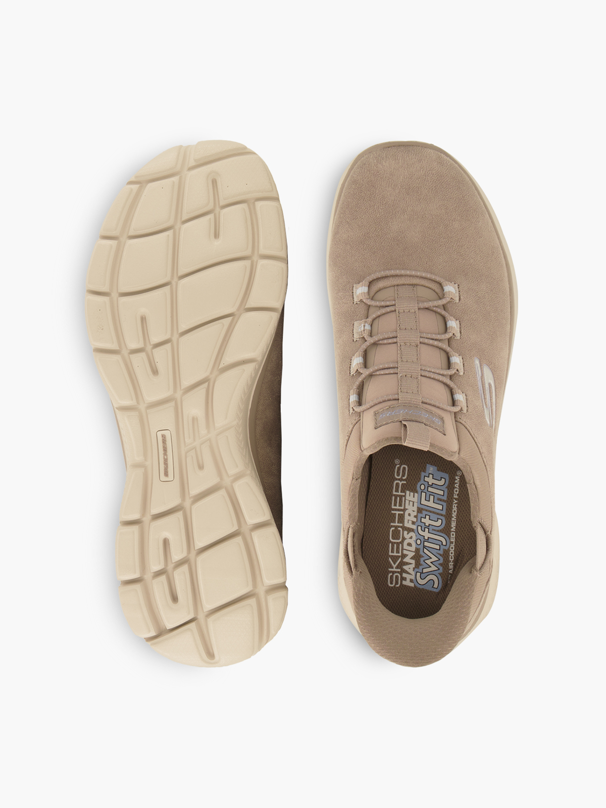 Skechers PURE GENIUS SWIFT FIT Slip-Ons – Beige