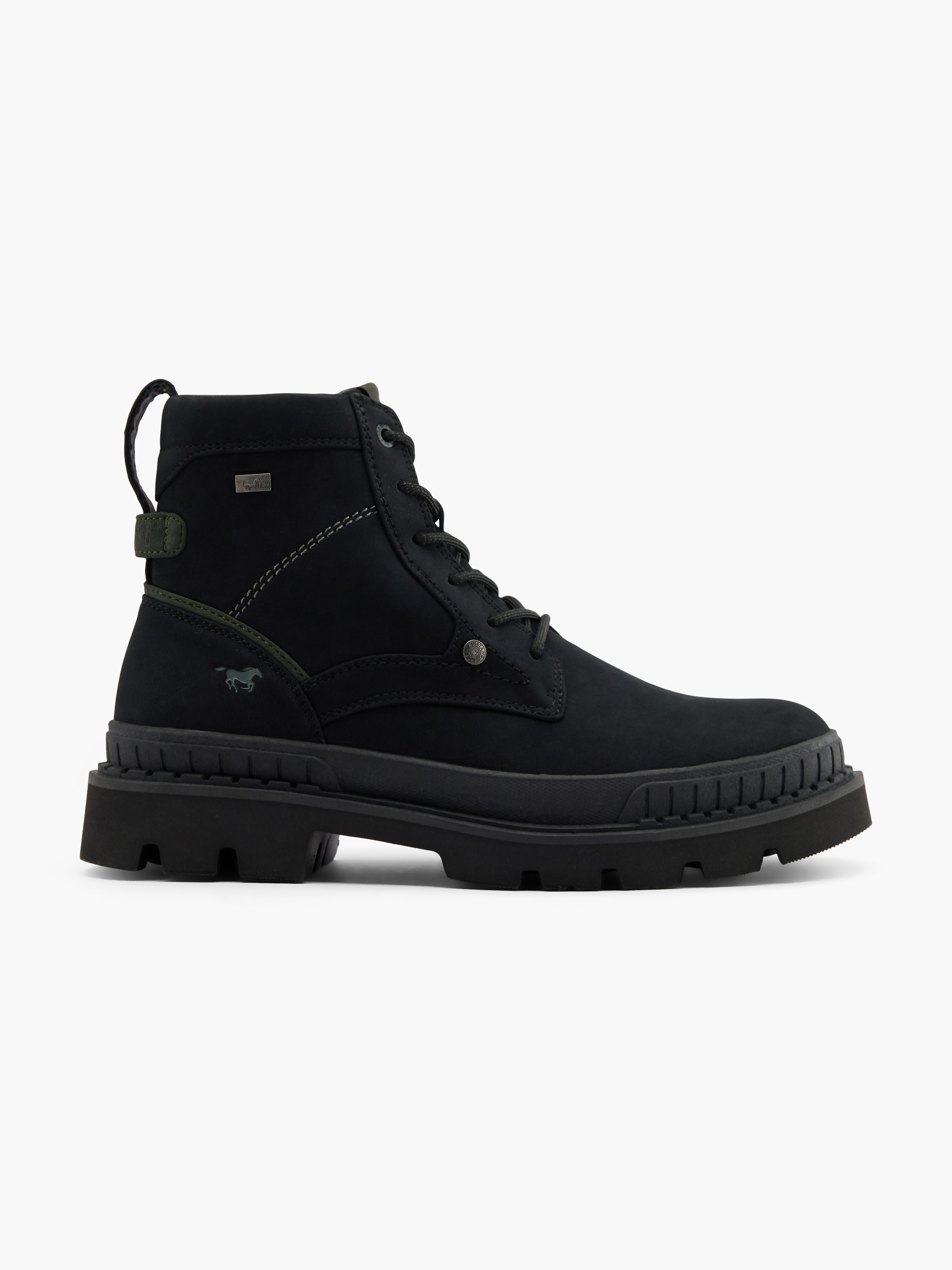 MUSTANG Schnürboots – Schwarz