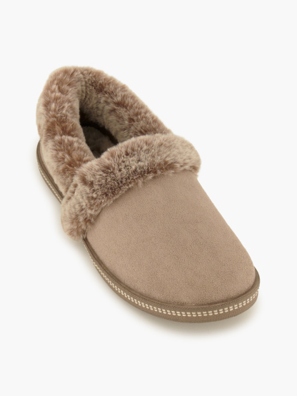 Skechers COZY CAMPFIRE Plüsch-Hausschuh – Beige