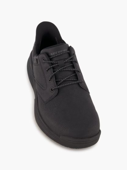 Skechers TOMAH SWIFT FIT Slip-Ons – Schwarz