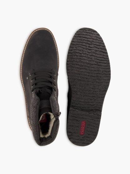 Rieker Schnürboots – Schwarz