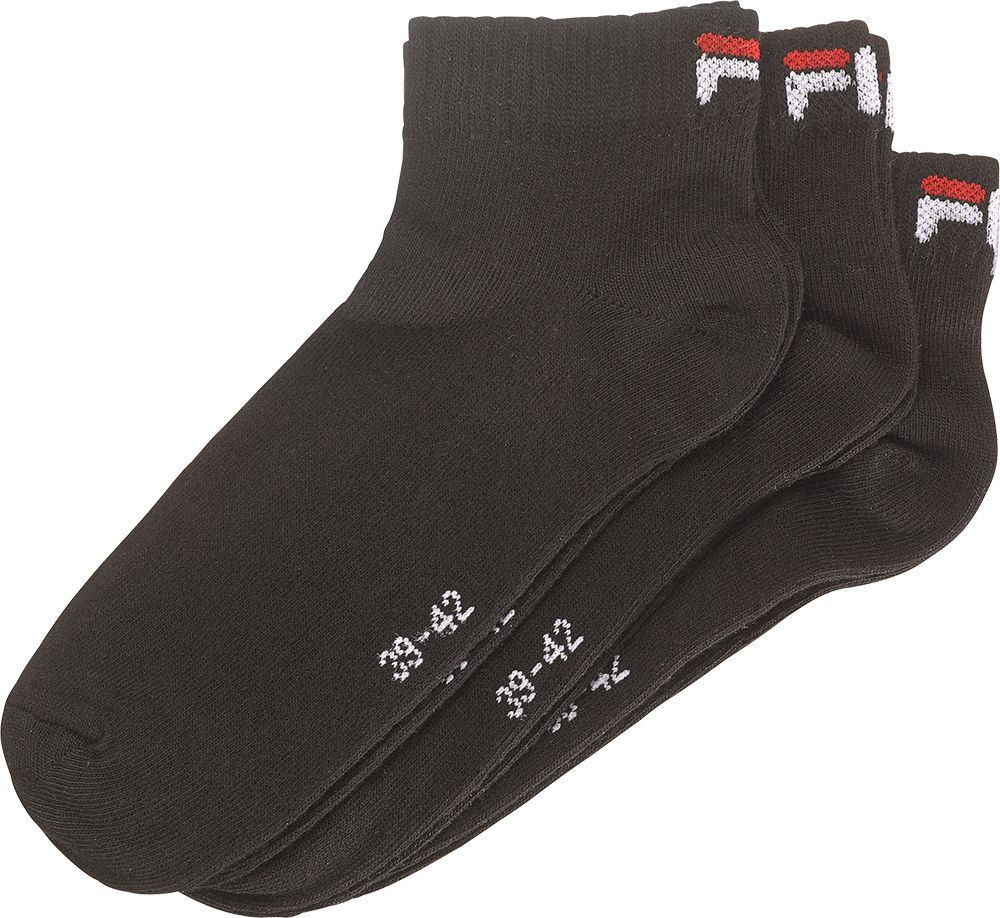 FILA 3x Socken – Schwarz