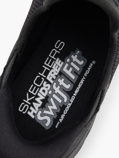Skechers PURE GENIUS SWIFT FIT Slip-Ons – Schwarz
