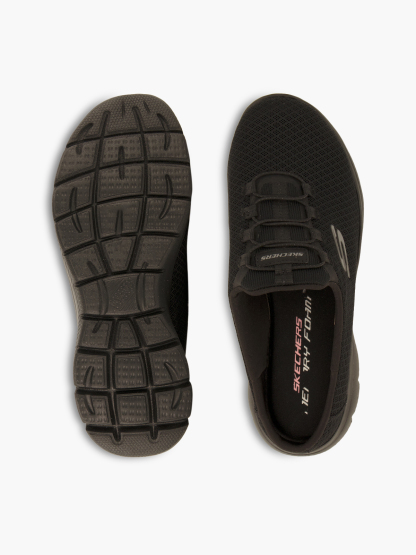 Skechers SWIFT STEP - SUMMITS Geschlossener Hausschuh – Schwarz