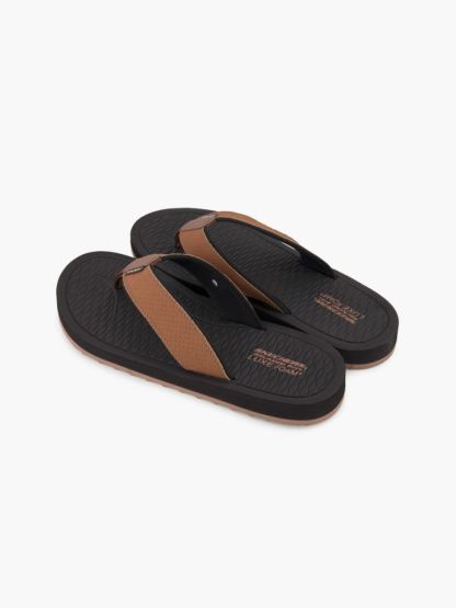 Skechers Pantoletten-Zehentrenner – Braun