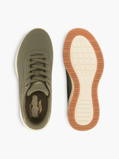 Skechers HANDS FREE SLIP-INS ARCH FIT UNO Sneaker – Olive