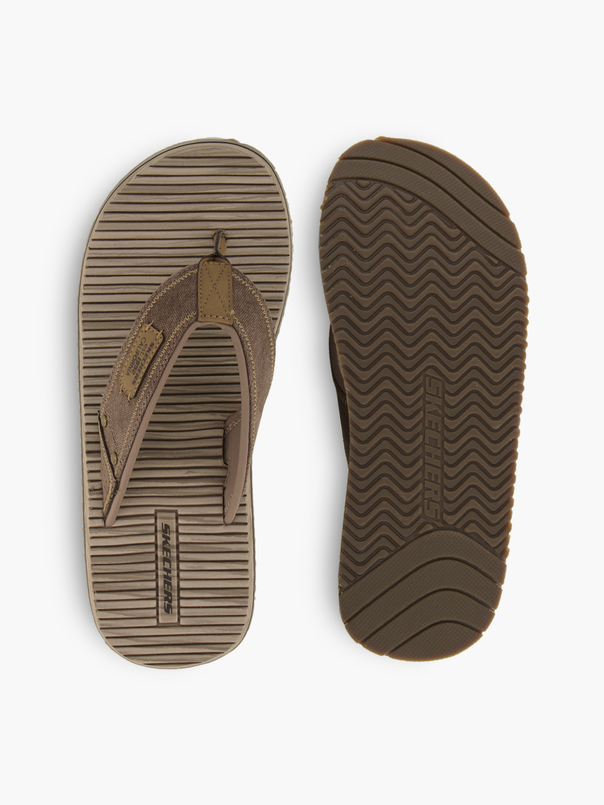 Skechers Pantoletten-Zehentrenner – Braun
