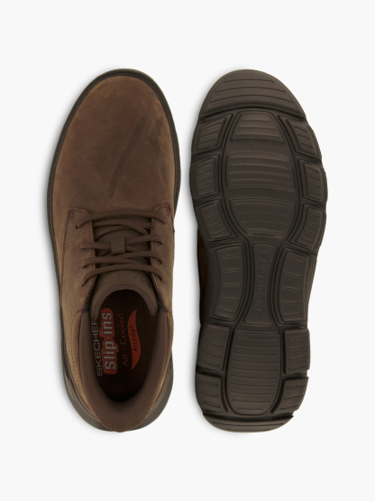 Skechers HANDS FREE SLIP-INS RELAXED FIT ARCH FIT Schnürboots – Braun