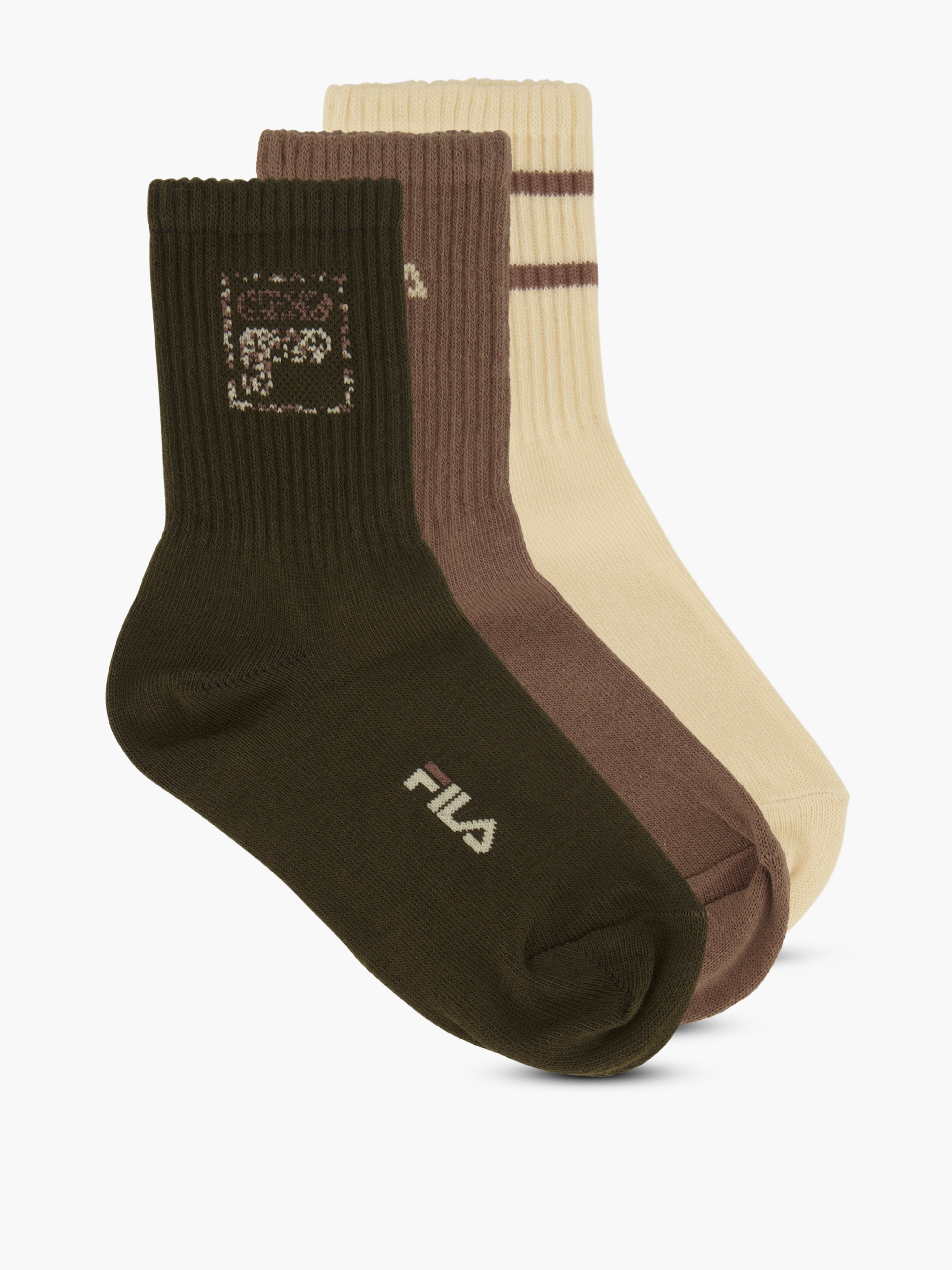 FILA 3x Socken – Braun