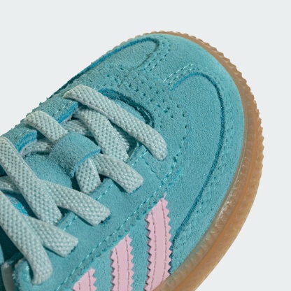 Handball Spezial Comfort Closure Elastic Lace Kids Schuh – Pulse Aqua / Clear Pink / Gum – JQ1991