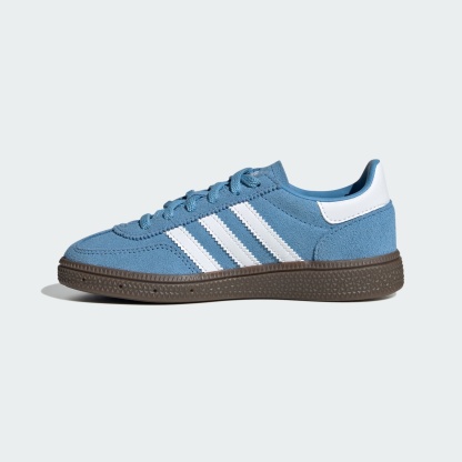Handball Spezial Kids Schuh, Komfortverschluss, elastische Schnürsenkel – Light Blue / Cloud White / Gum – JQ6381