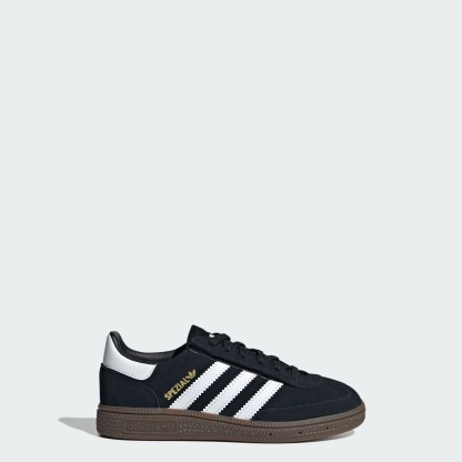 Handball Spezial Kids Schuh, Komfortverschluss, elastische Schnürsenkel – Core Black / Cloud White / Gum – JQ6382
