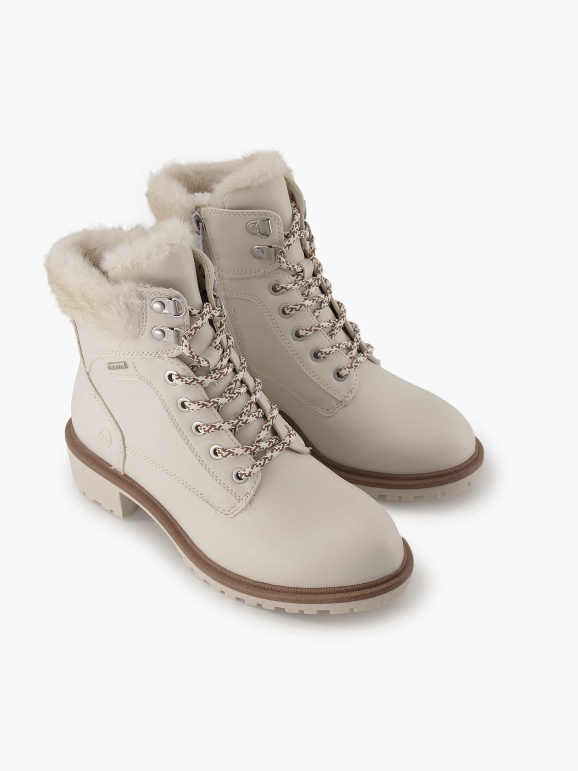 Tamaris Schnürboots – Beige – Creme