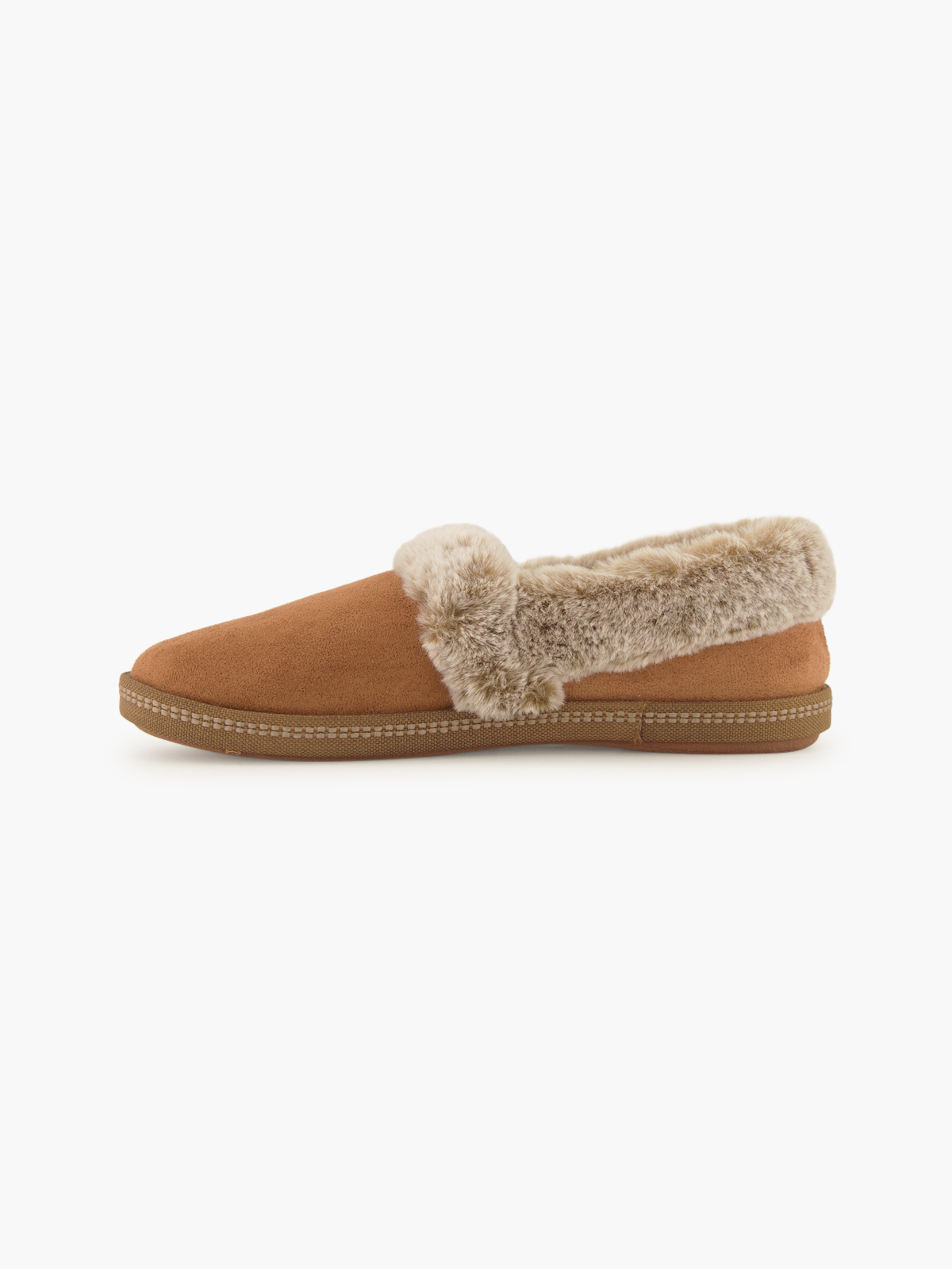Skechers COZY CAMPFIRE Plüsch-Hausschuh – Cognac