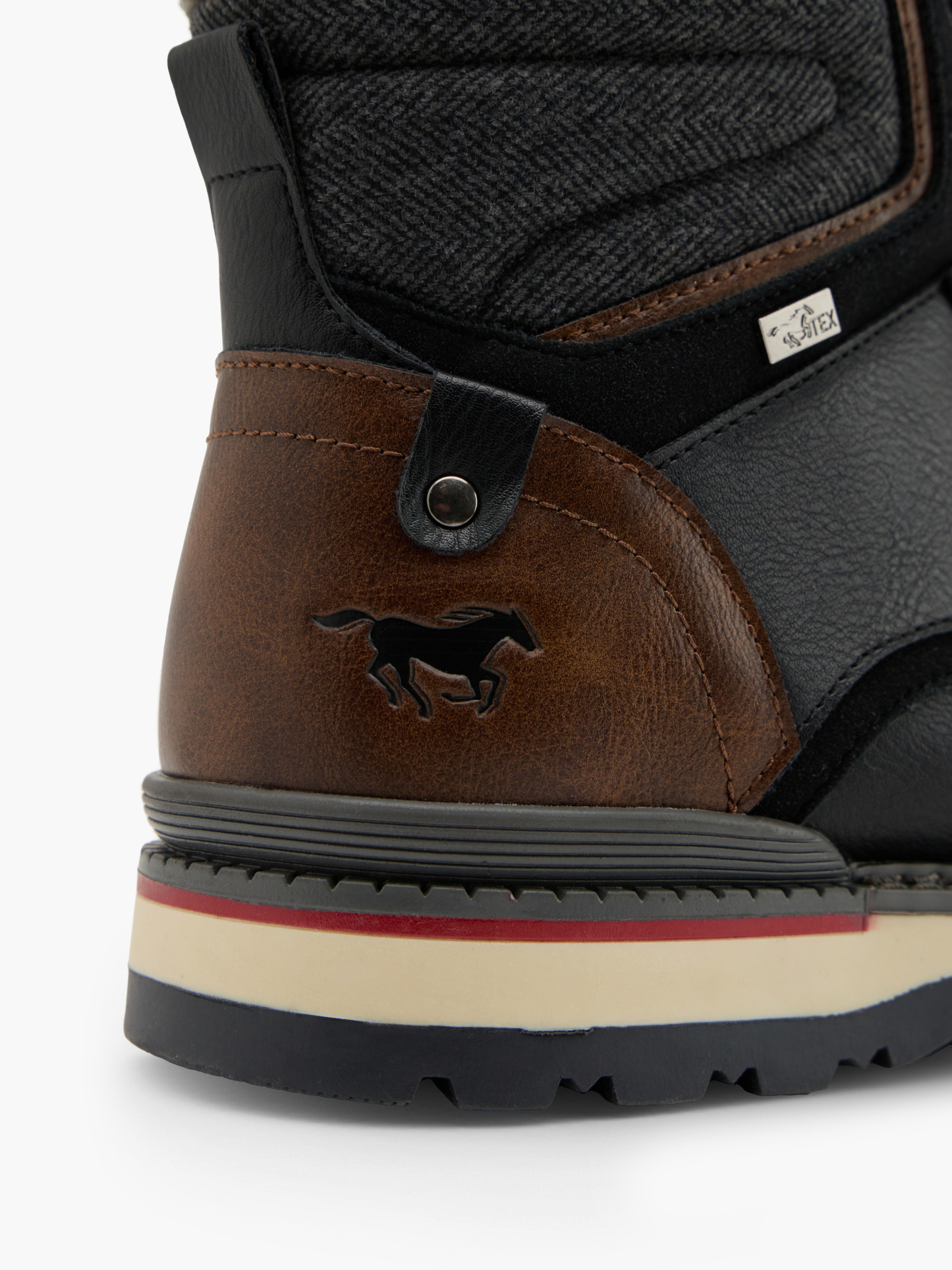 MUSTANG Schnürboots – Schwarz