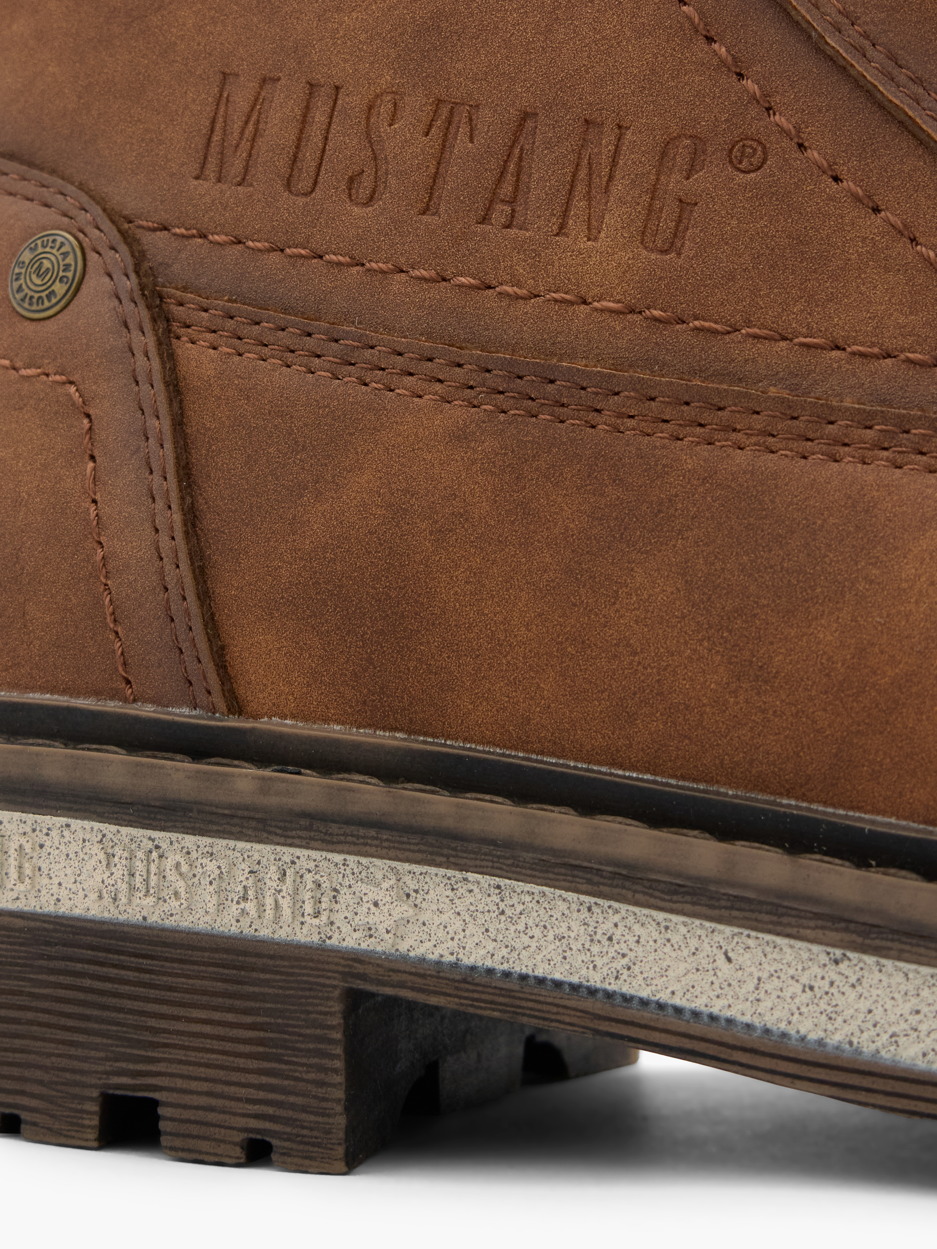 MUSTANG Schnürboots – Cognac