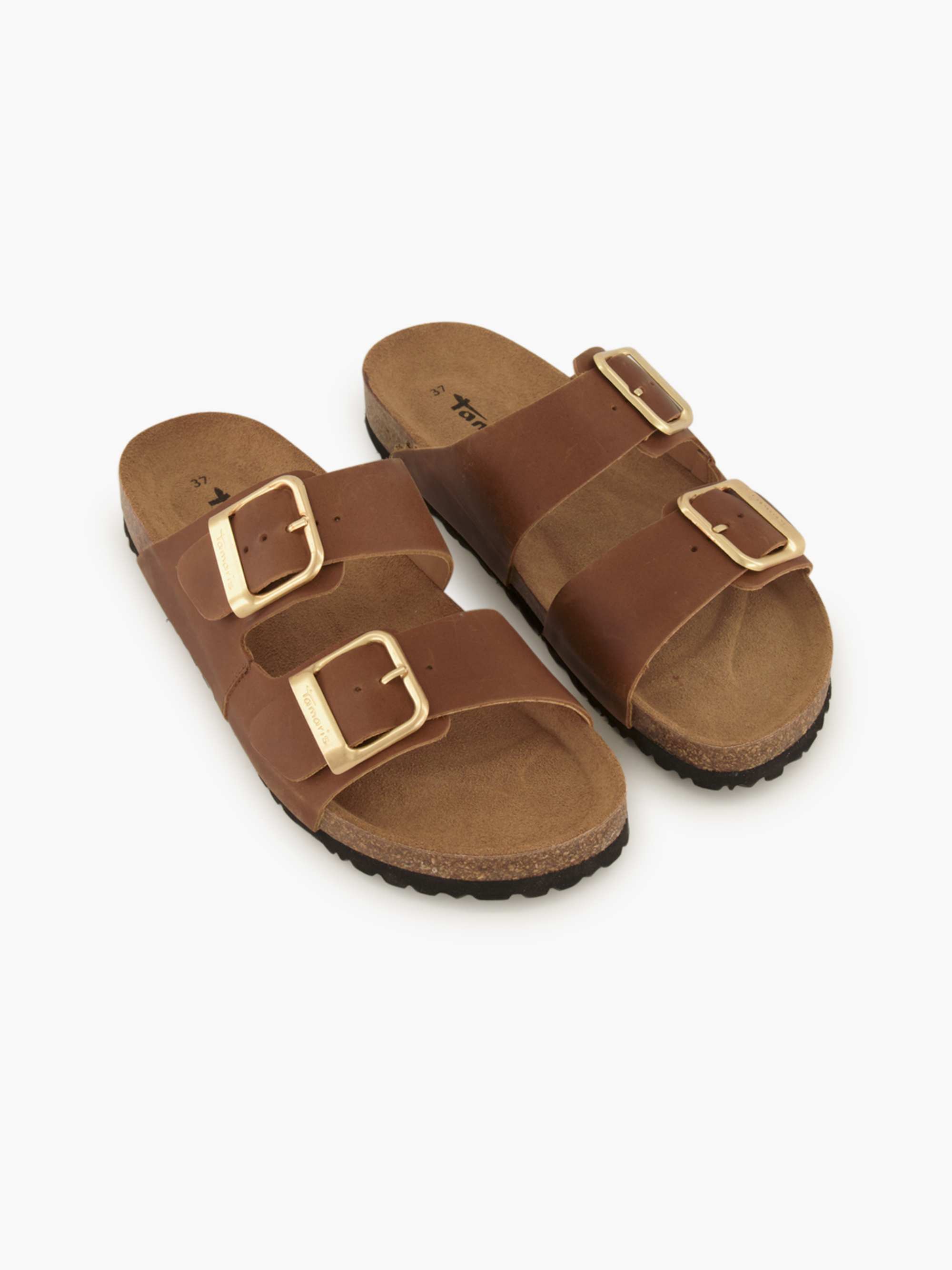 Tamaris Tieffussbett-Pantolette – Cognac – Cognac