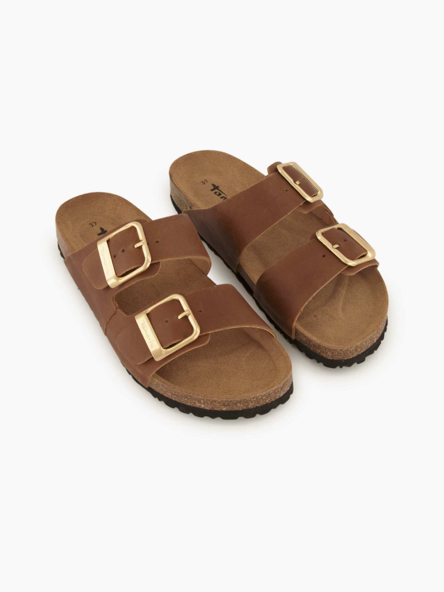 Tamaris Tieffussbett-Pantolette – Cognac – Cognac