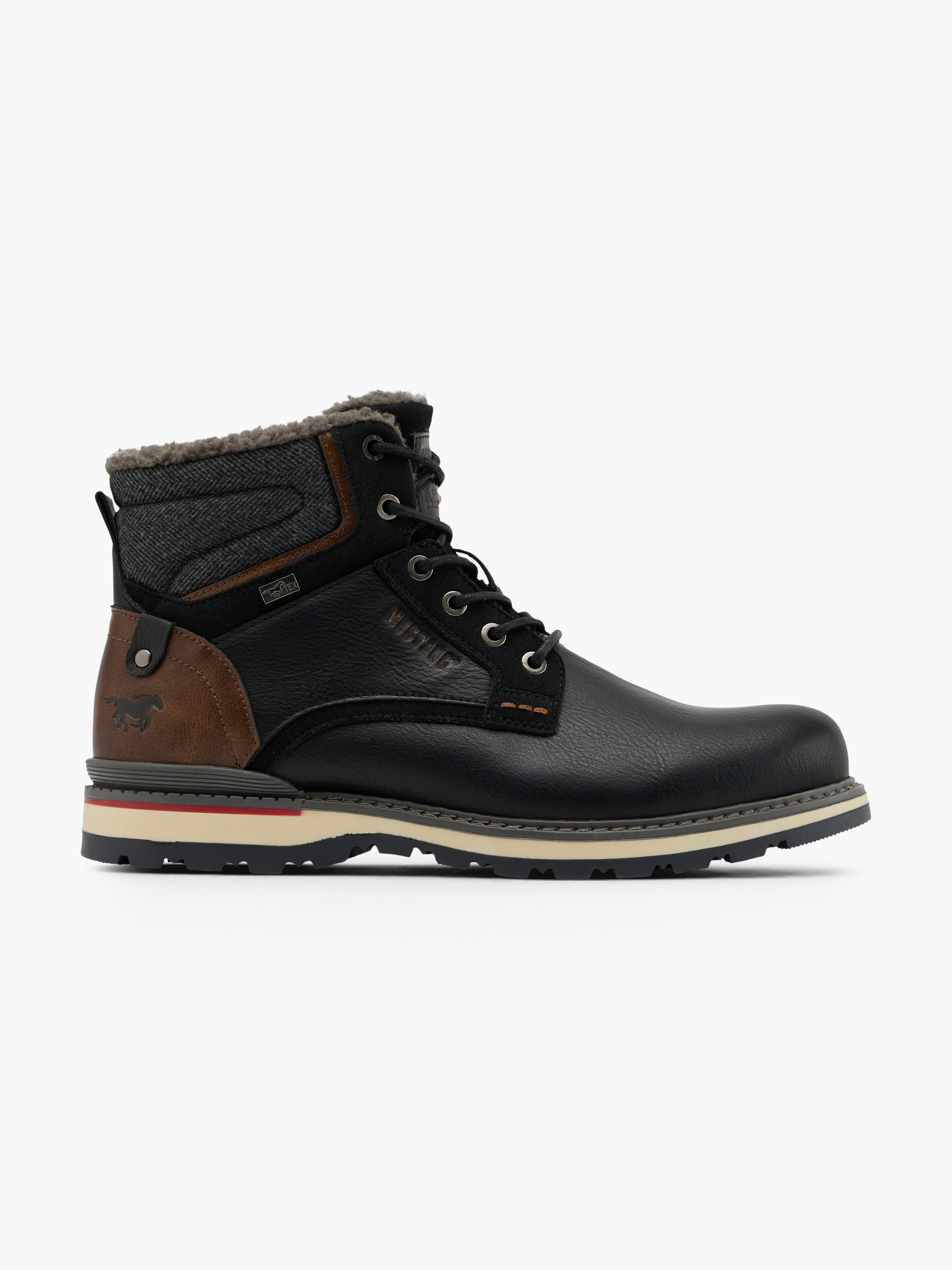 MUSTANG Schnürboots – Schwarz
