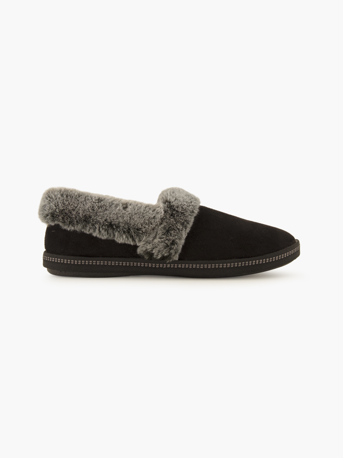 Skechers COZY CAMPFIRE Plüsch-Hausschuh – Schwarz