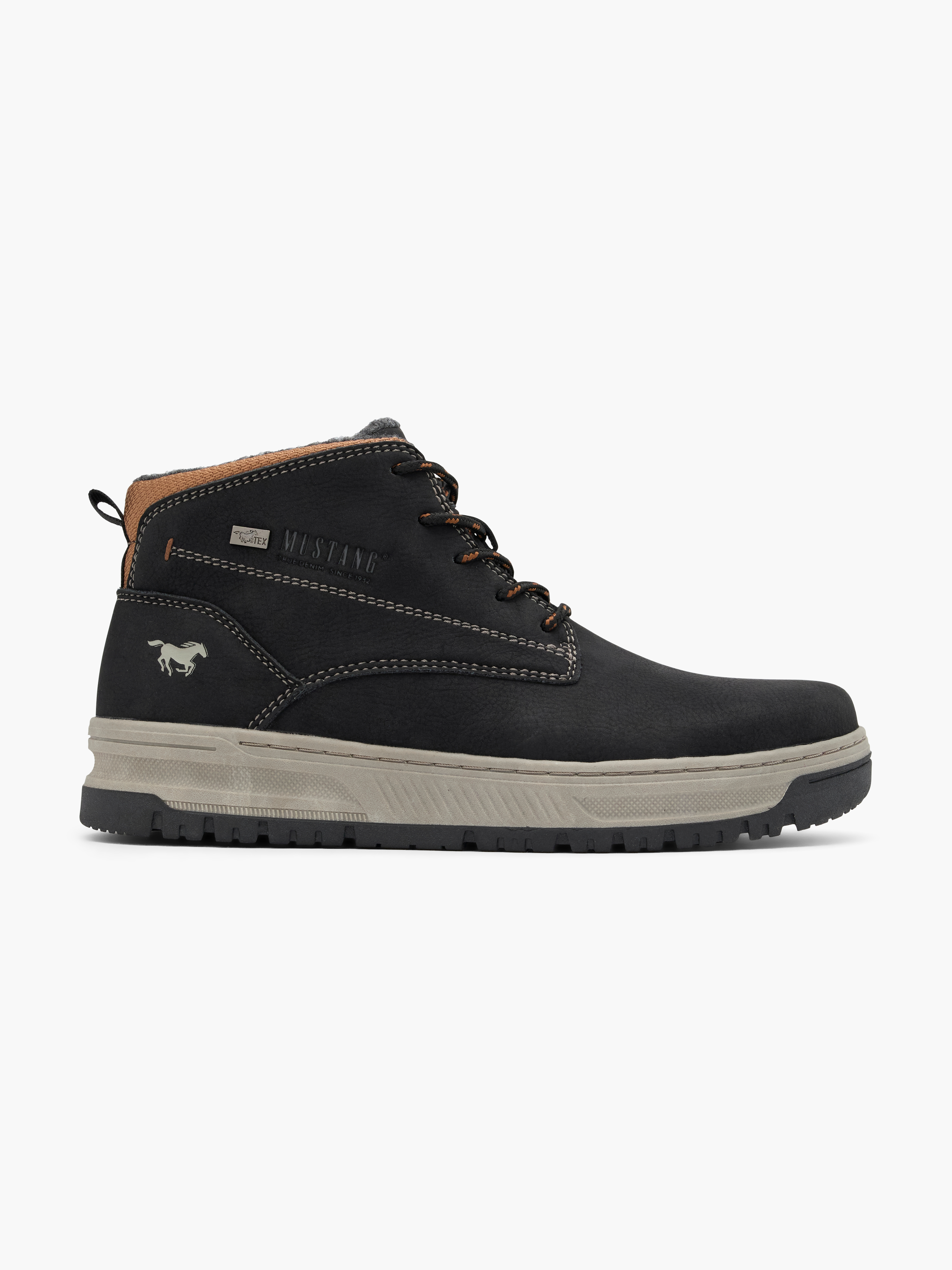 MUSTANG Schnürboots – Schwarz
