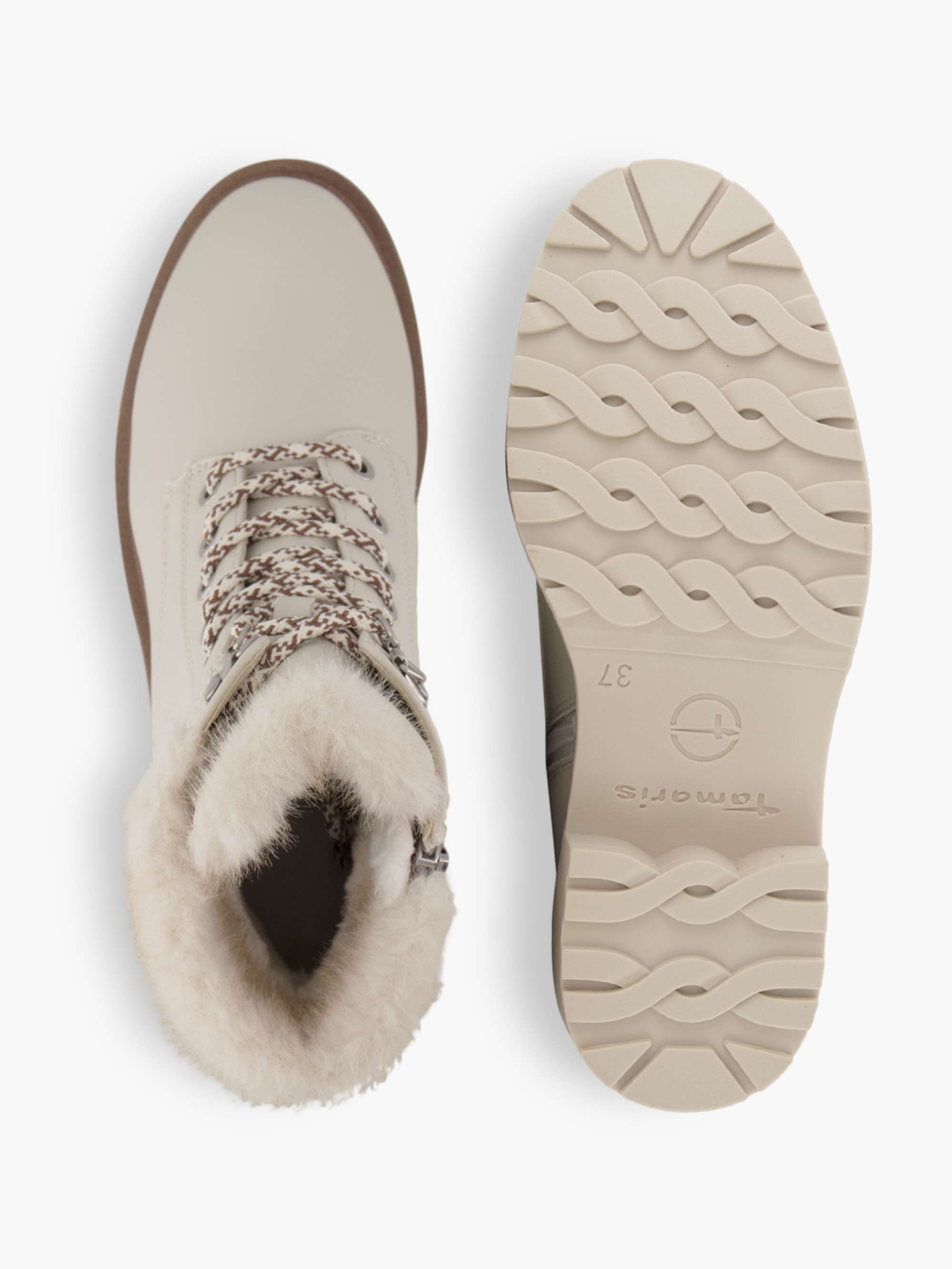 Tamaris Schnürboots – Beige – Creme