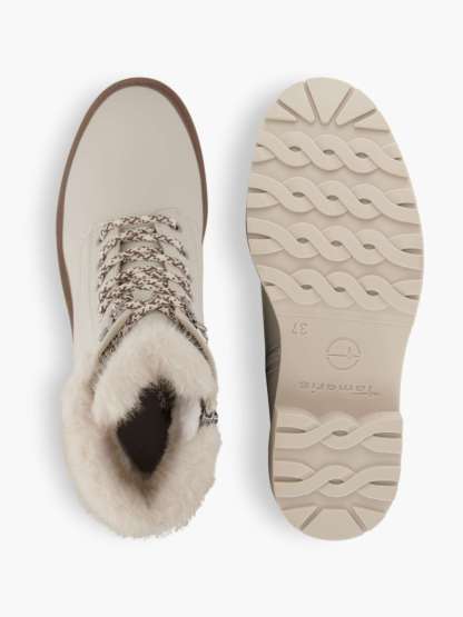 Tamaris Schnürboots – Beige – Creme