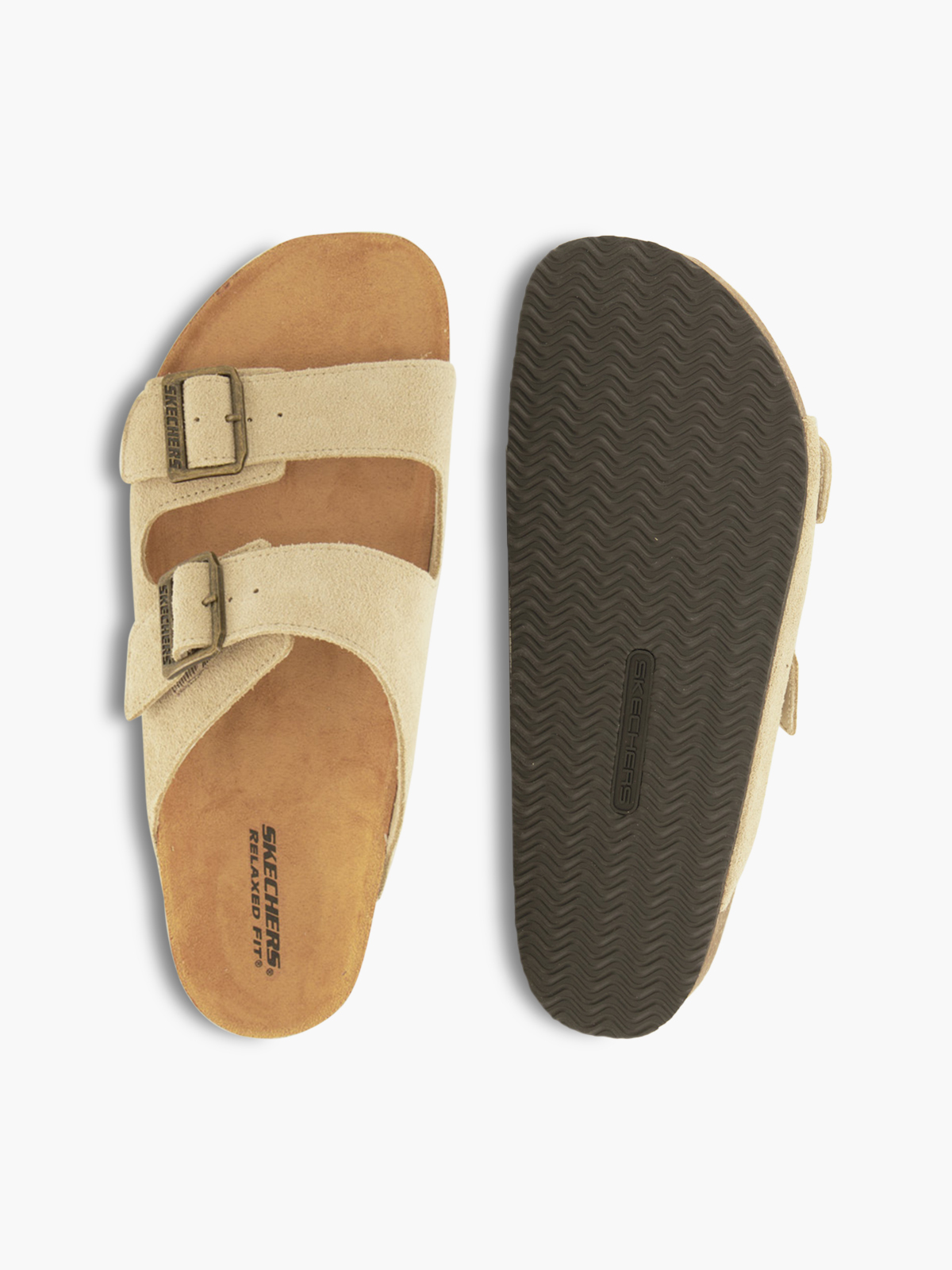 Skechers RELAXED FIT: AIDAN-LEELAN Pantolette – Taupe