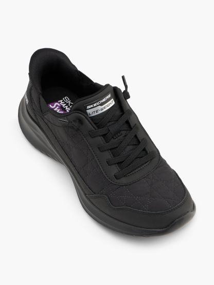Skechers SWIFT FIT COZY FIT Slip-Ons – Schwarz