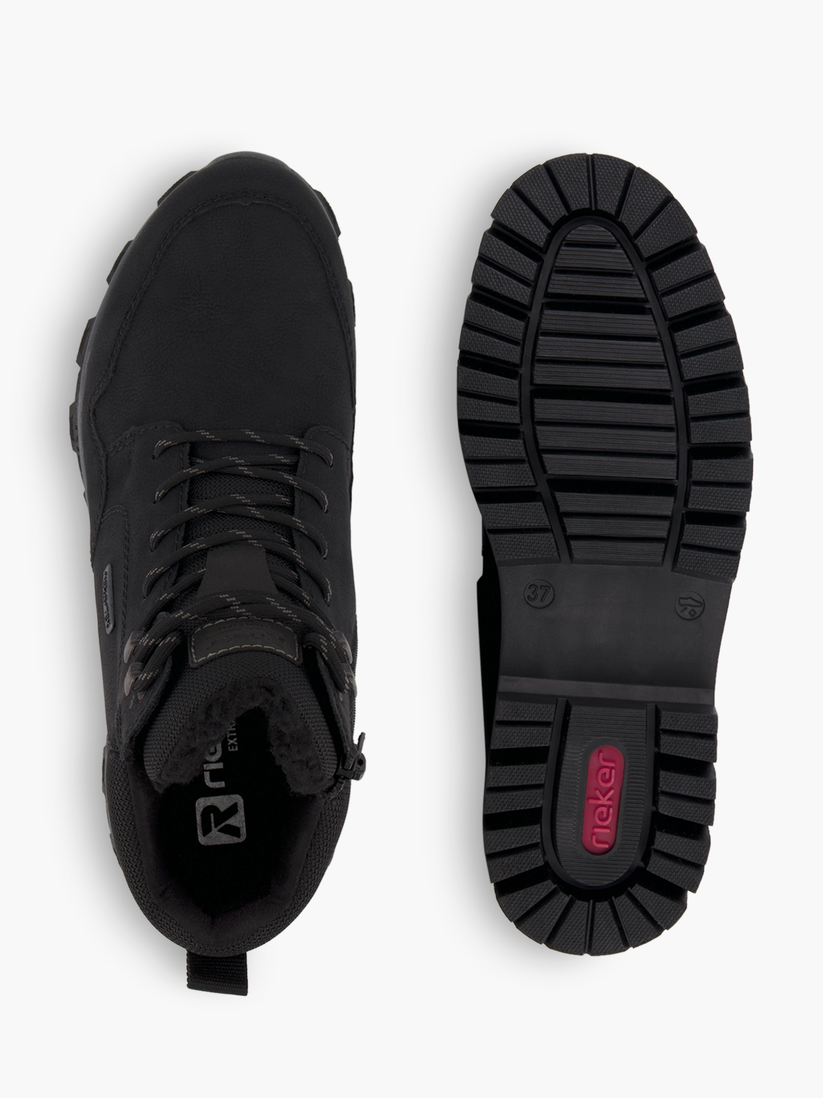 Rieker Schnürboots – Schwarz