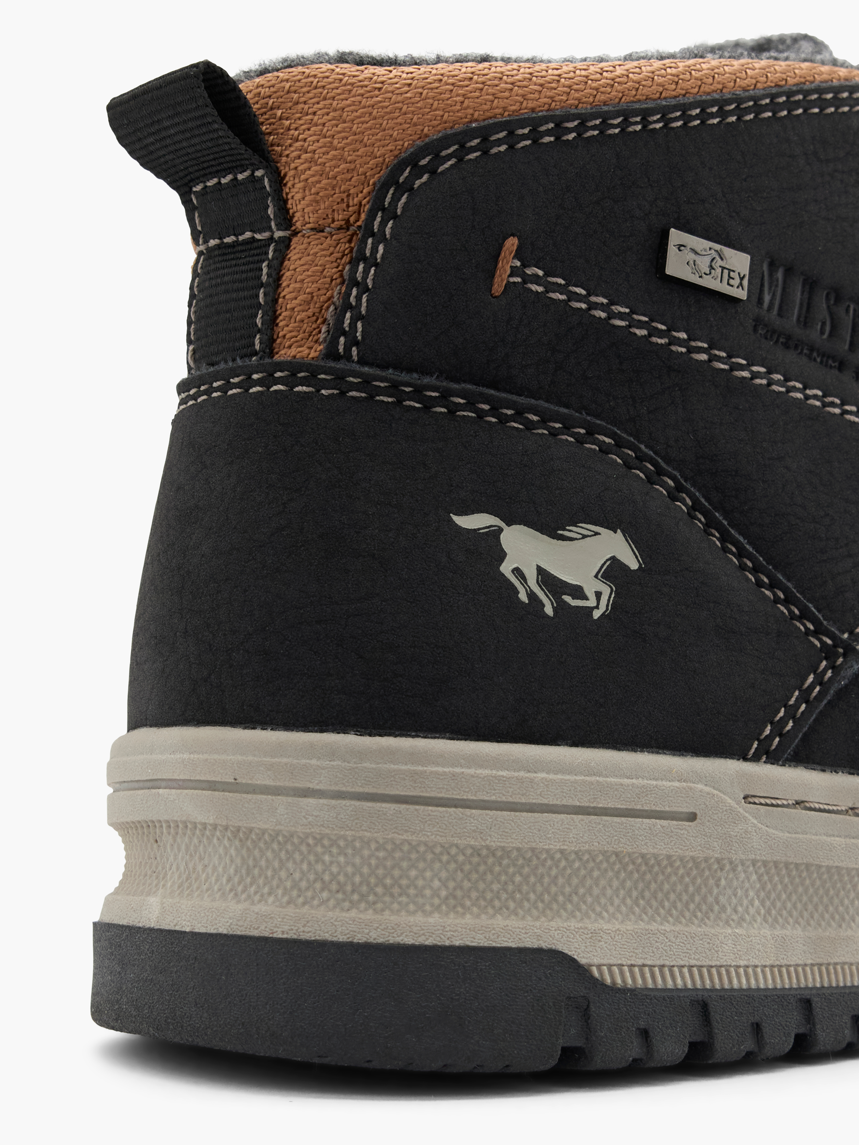 MUSTANG Schnürboots – Schwarz