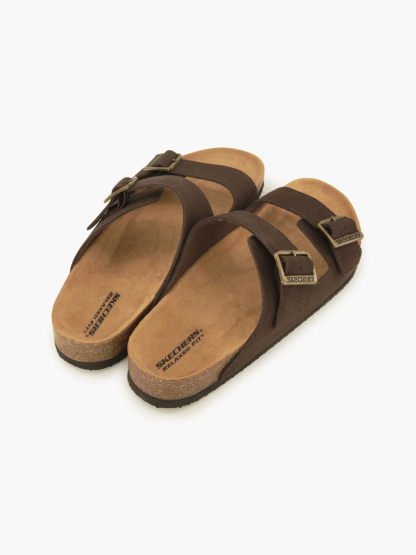 Skechers RELAXED FIT: AIDAN-LEELAN Pantolette – Braun