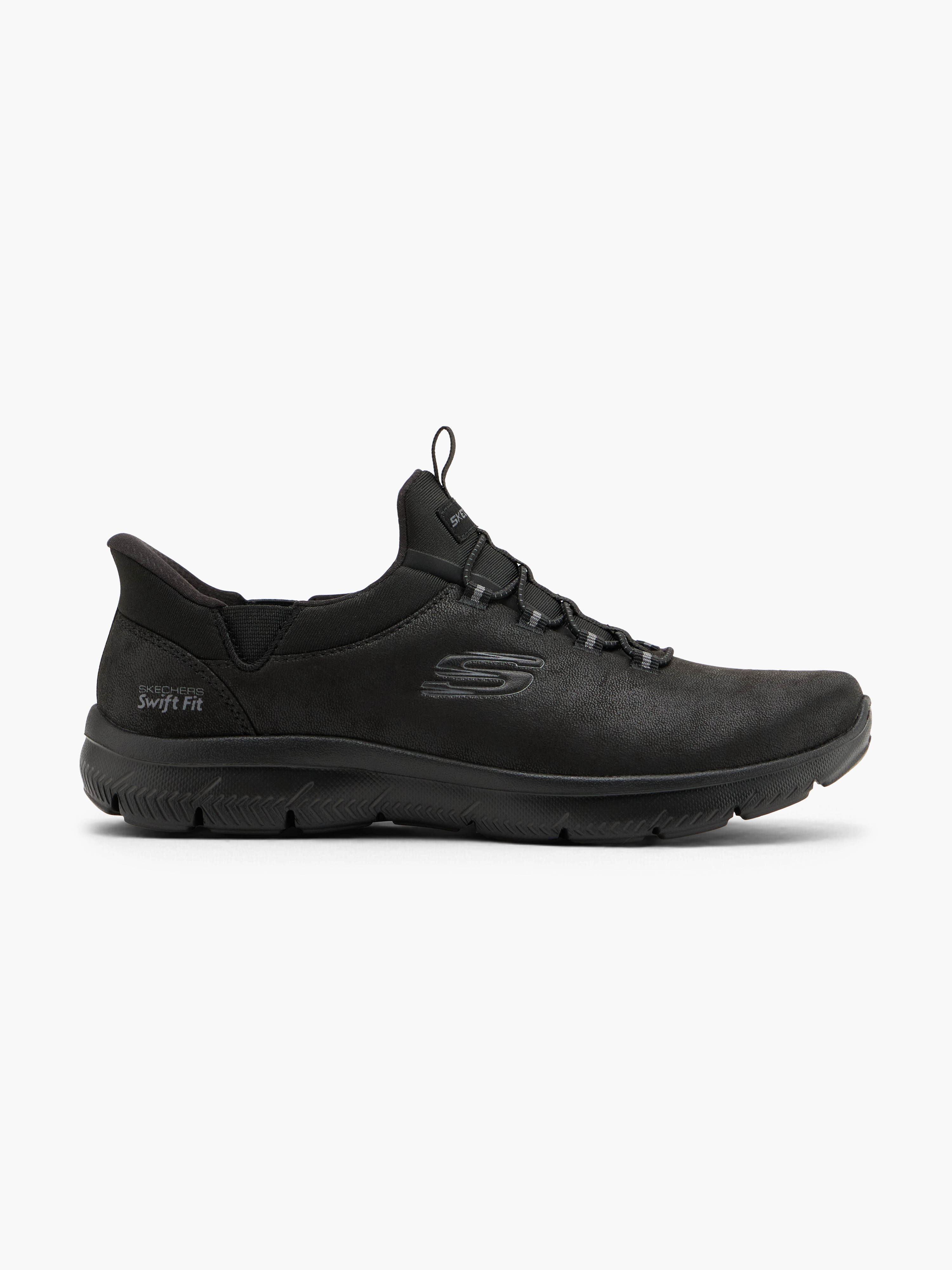 Skechers PURE GENIUS SWIFT FIT Slip-Ons – Schwarz