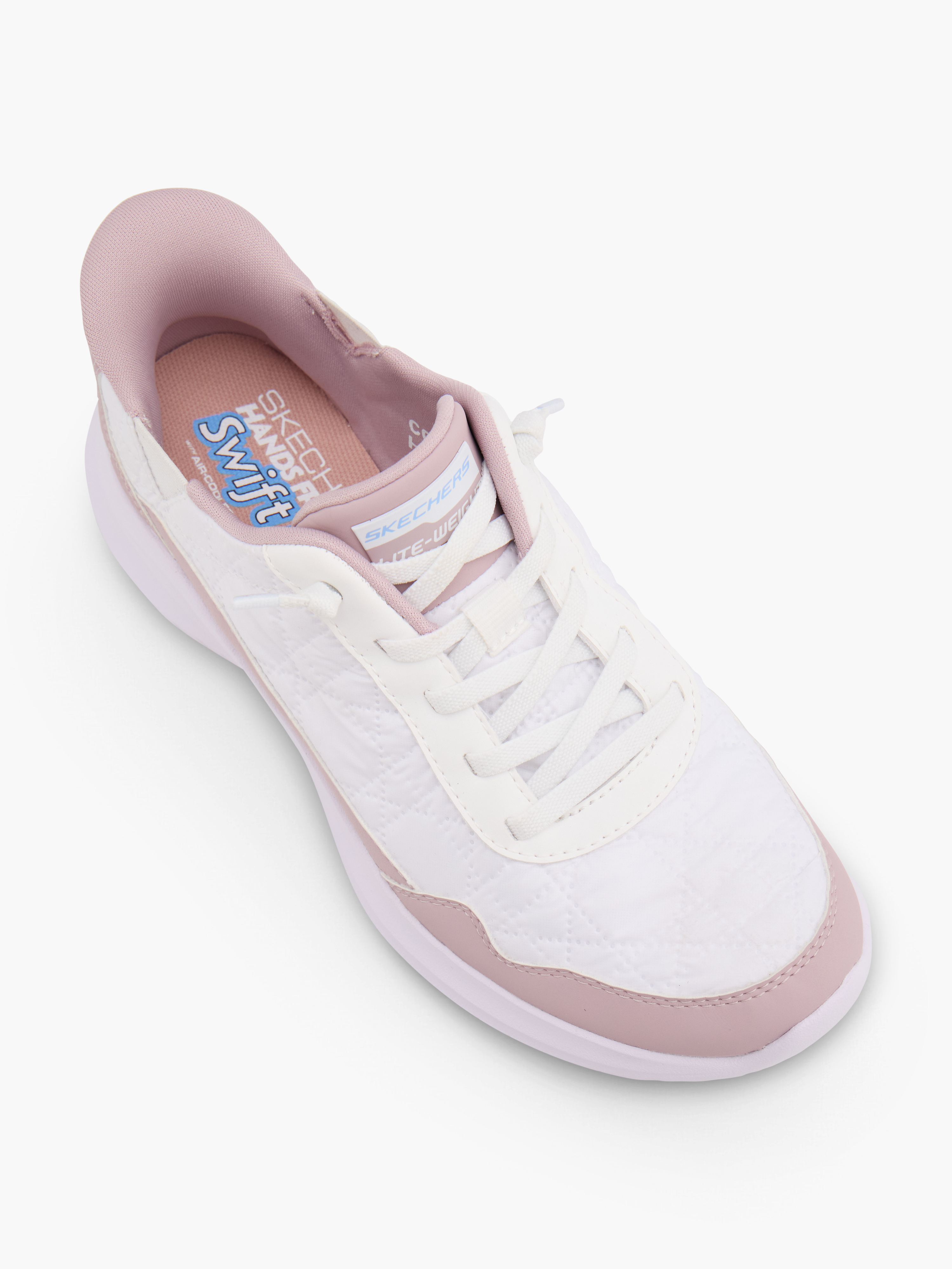 Skechers SWIFT FIT COZY FIT Slip-Ons – Weiss