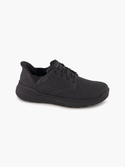 Skechers TOMAH SWIFT FIT Slip-Ons – Schwarz