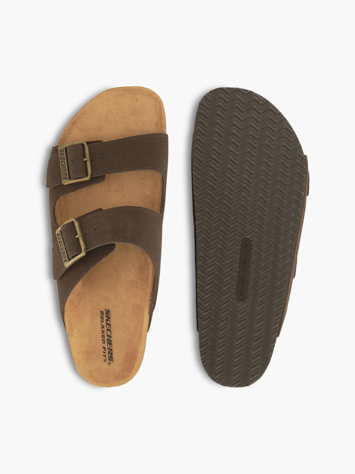 Skechers RELAXED FIT: AIDAN-LEELAN Pantolette – Braun