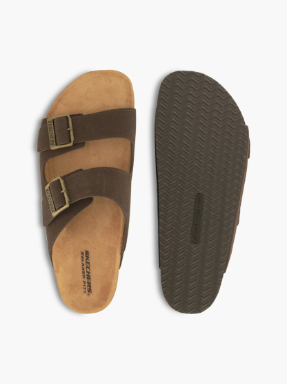 Skechers RELAXED FIT: AIDAN-LEELAN Pantolette – Braun
