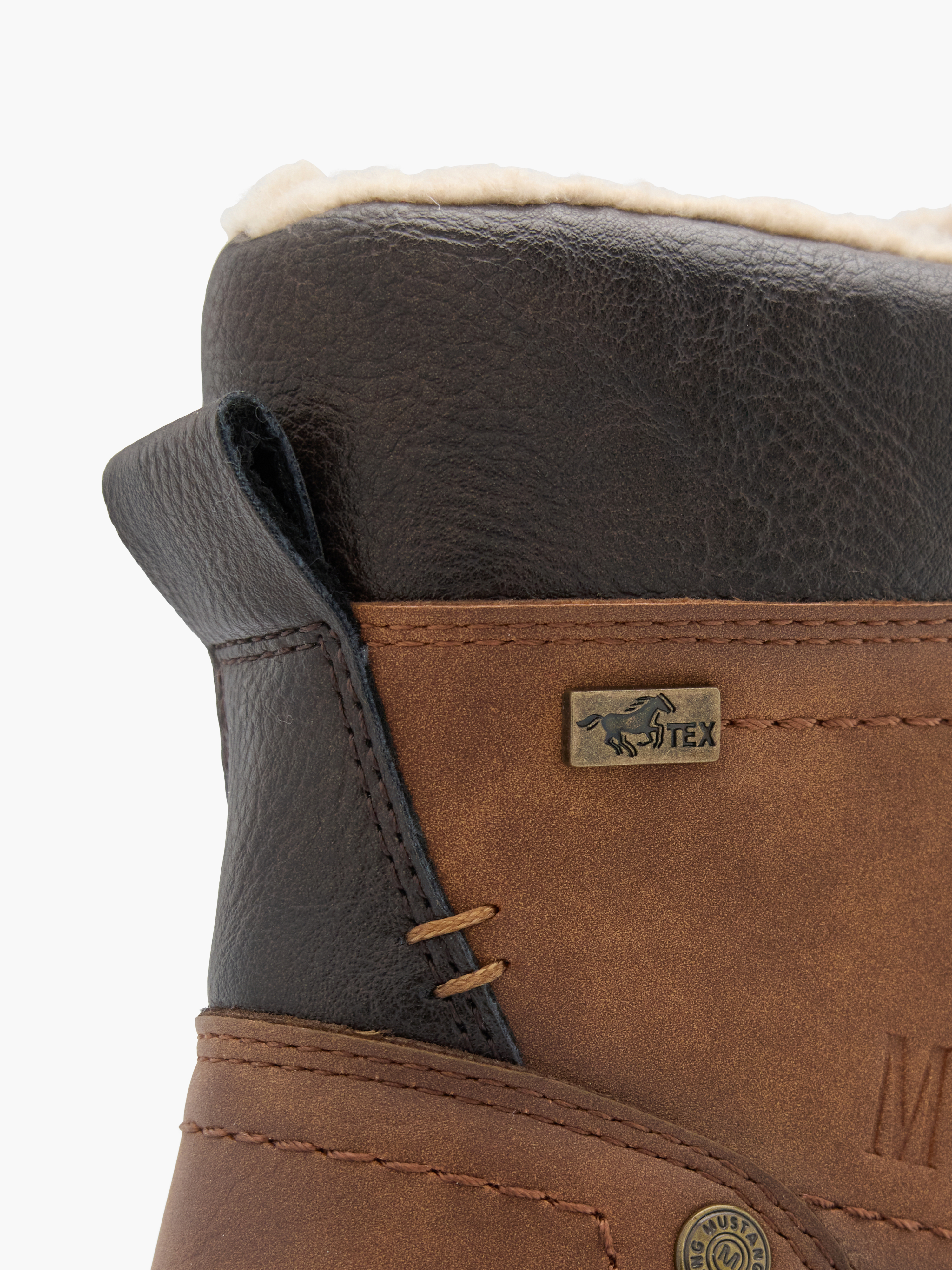 MUSTANG Schnürboots – Cognac