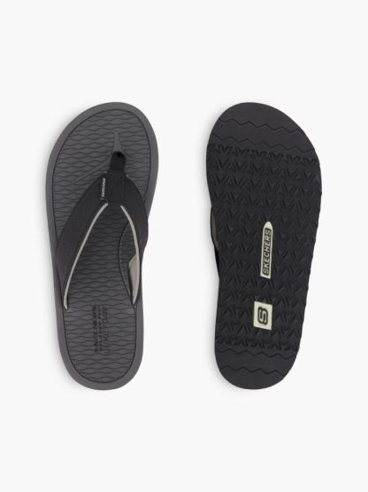 Skechers Pantoletten-Zehentrenner – Schwarz
