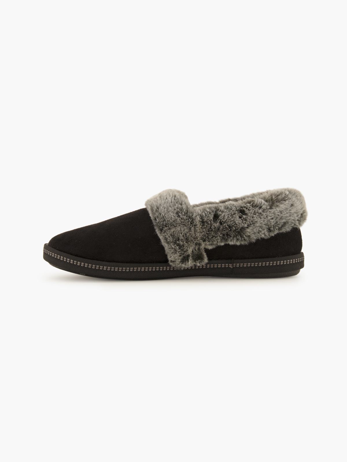 Skechers COZY CAMPFIRE Plüsch-Hausschuh – Schwarz