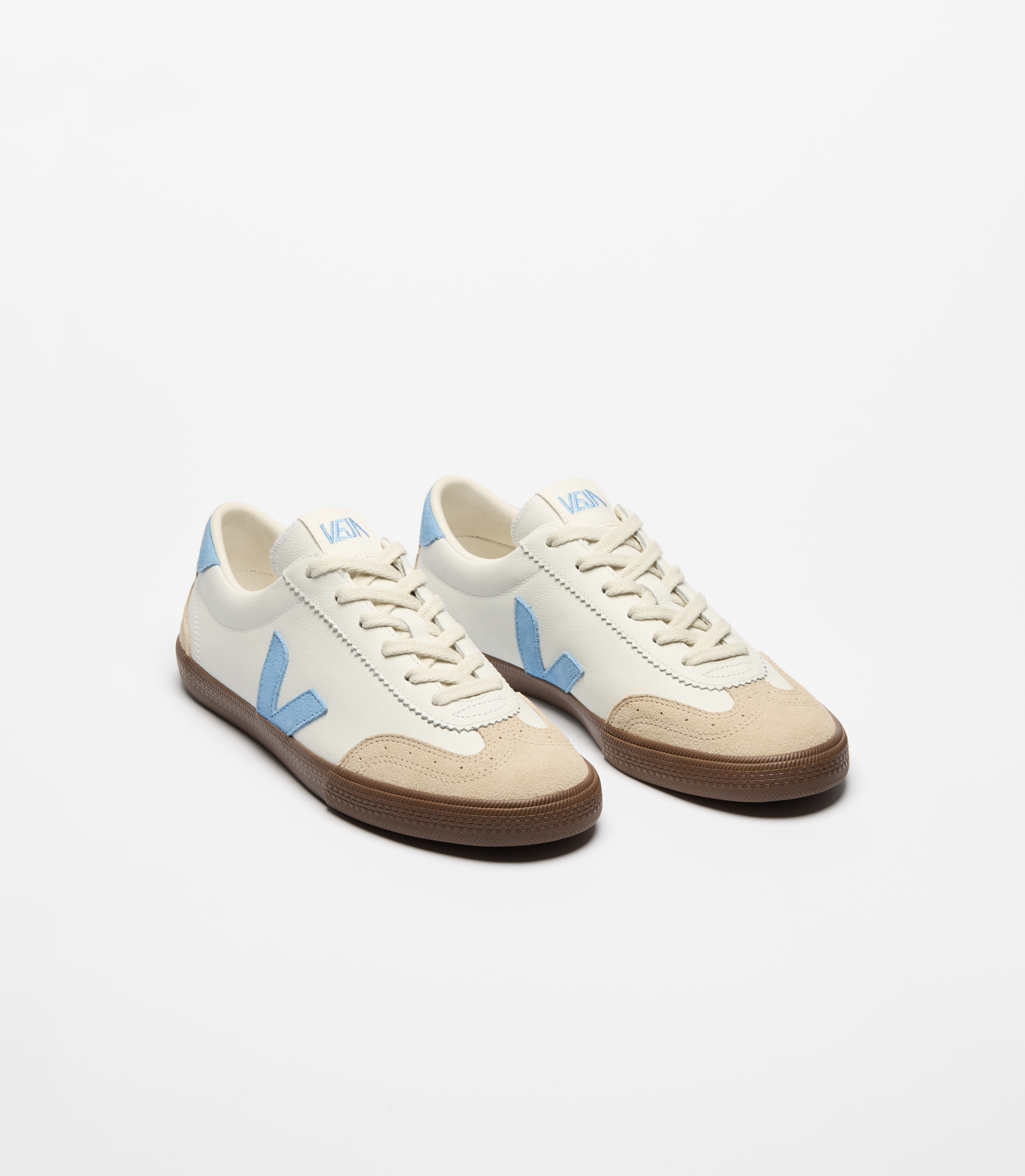VOLLEY LEATHER WHITE AQUA BARK