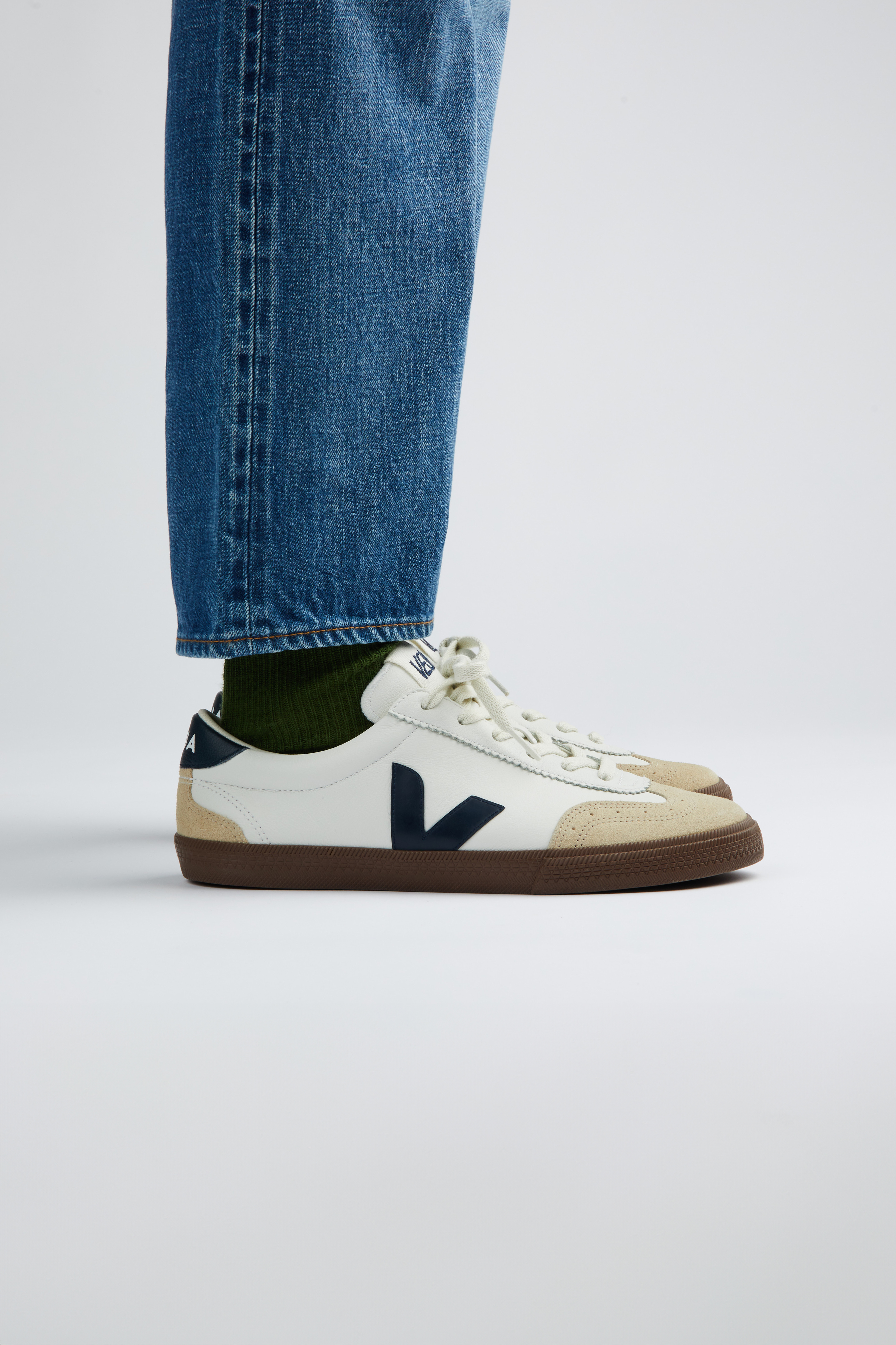 VOLLEY LEATHER WHITE NAUTICO BARK
