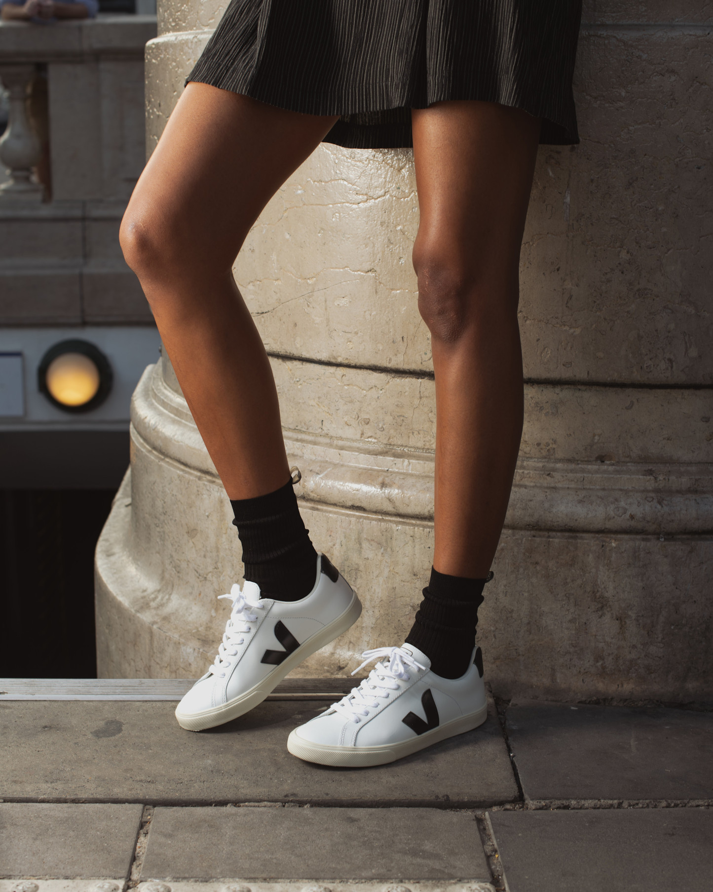 ESPLAR LEATHER WHITE BLACK