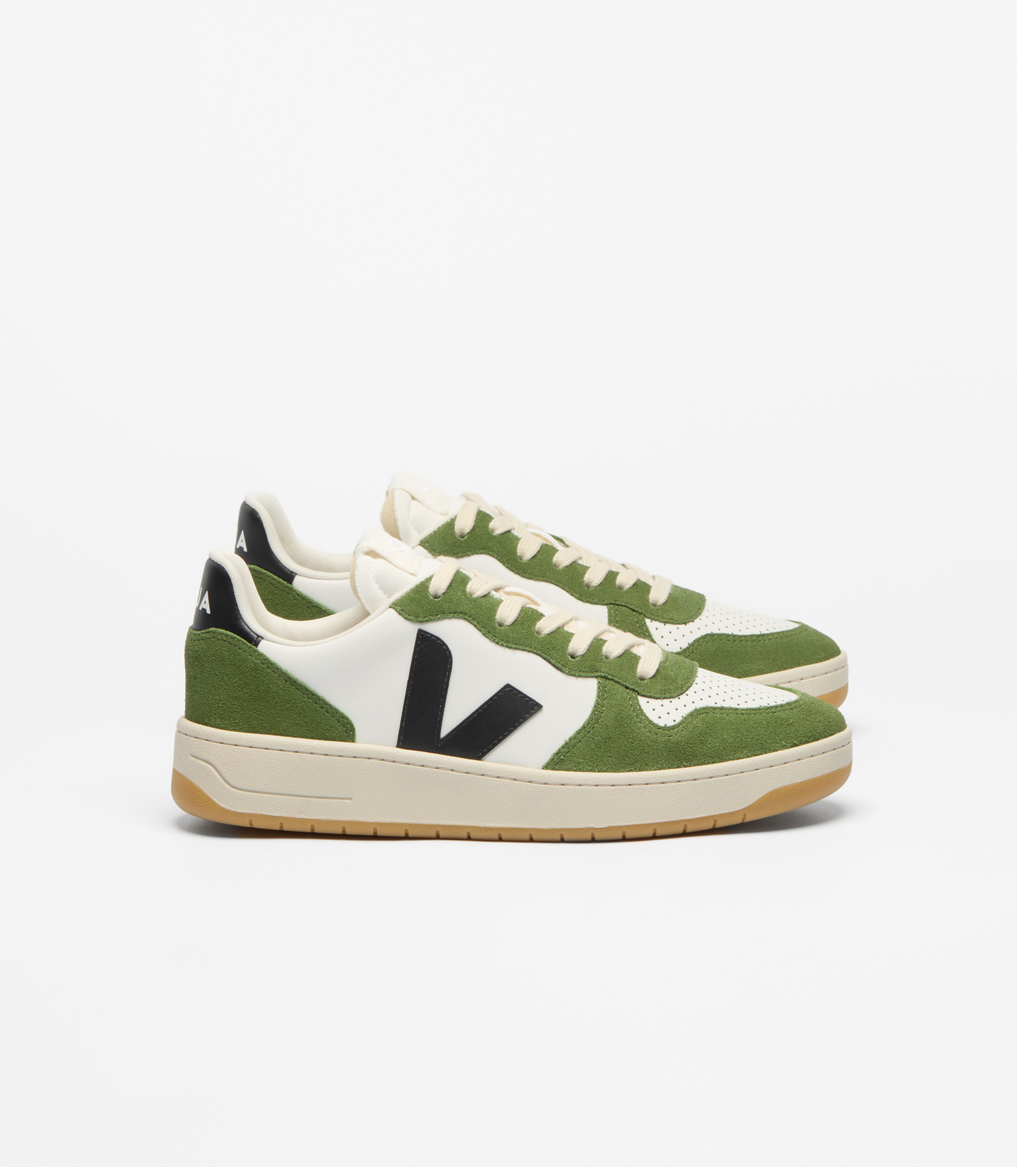 V-10 LEATHER WHITE BLACK MILITAR