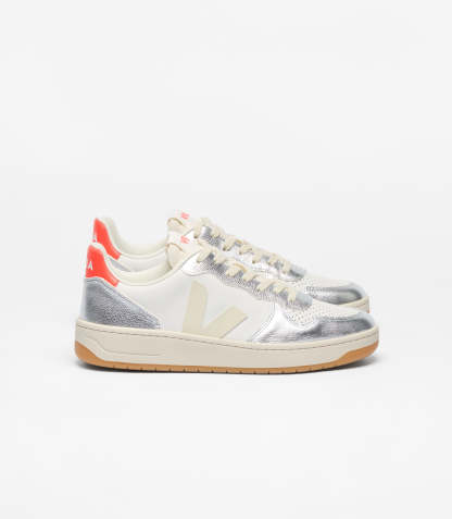 V-10 LEATHER WHITE PIERRE SILVER
