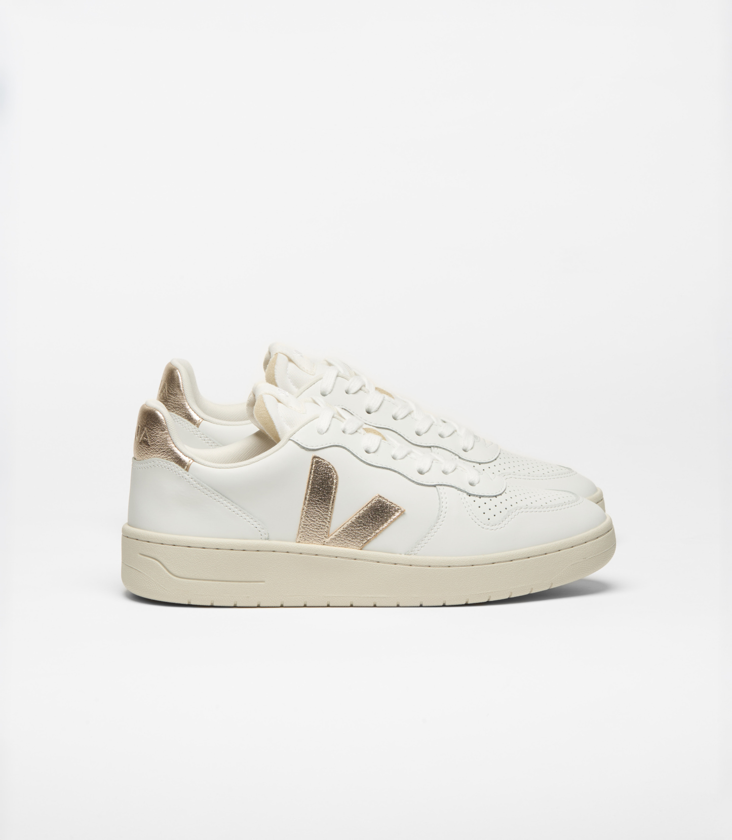 V-10 LEATHER WHITE PLATINE