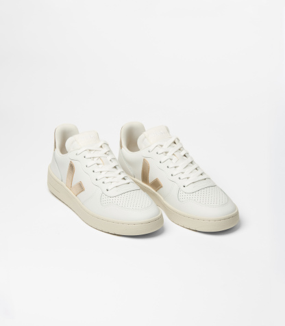 V-10 LEATHER WHITE PLATINE